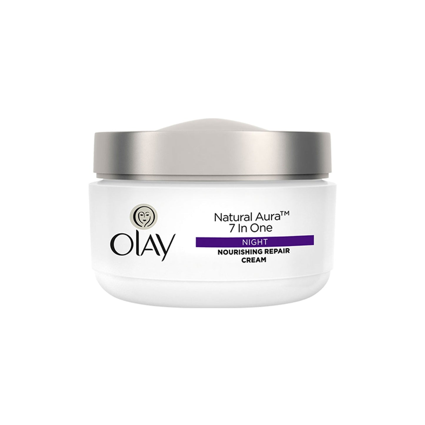 Olay Natural Aura Night Cream, Nourishing Repair Cream with Niacinamide, Vitamin Pro B5