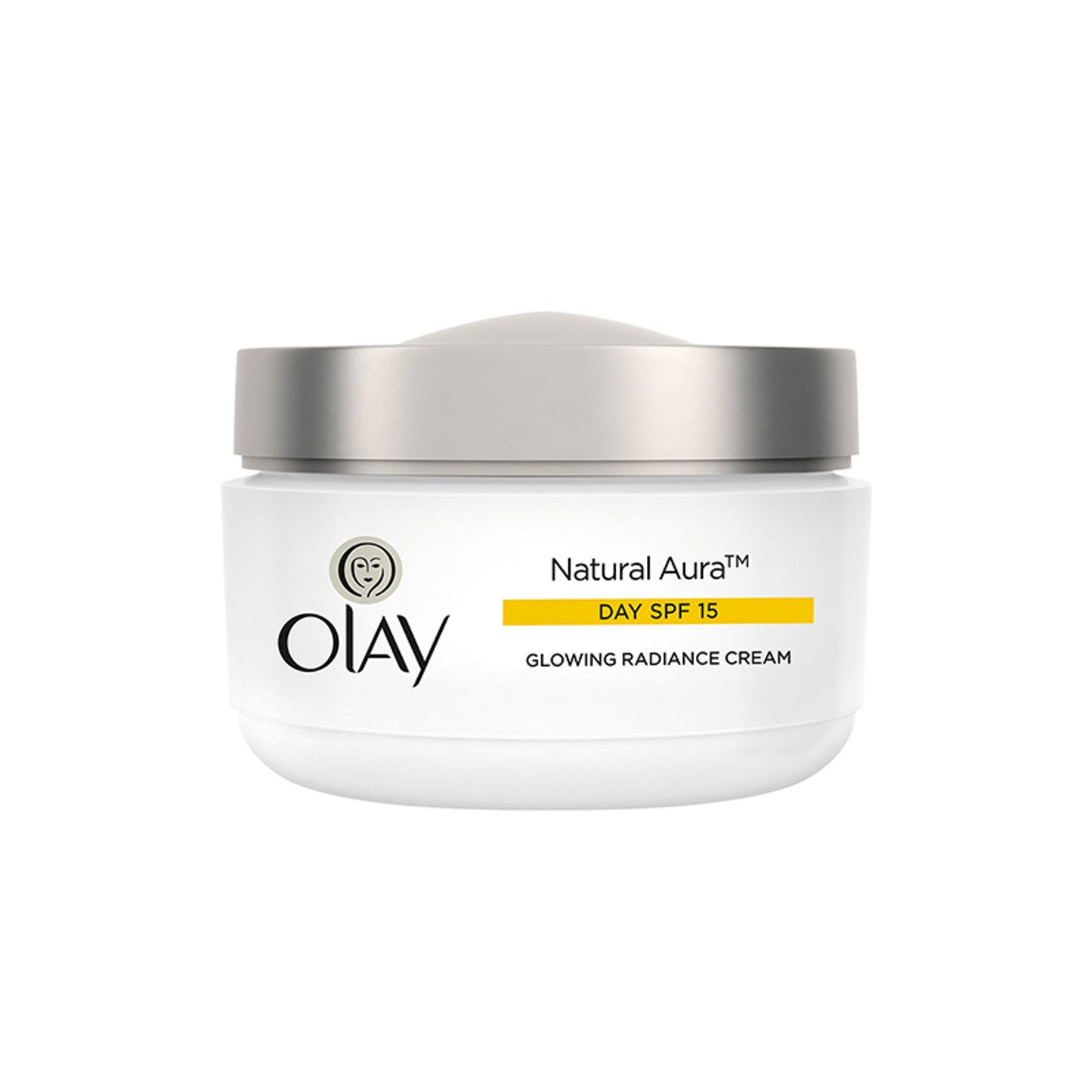 Olay Natural Aura Day Cream With SPF 15, Glowing Radiance Cream With Niacinamide, Vitamin Pro B5, E