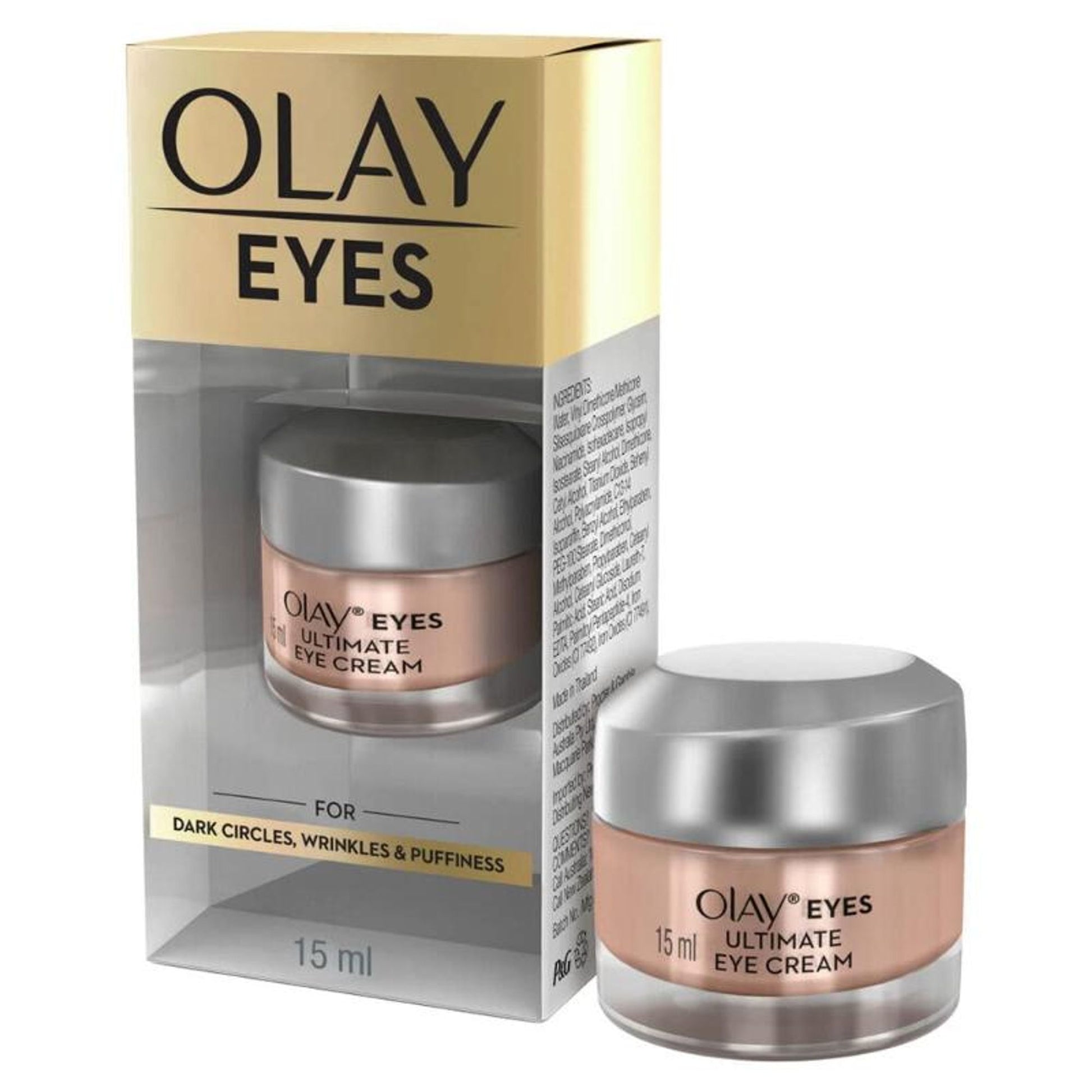 Olay Ultimate Eye Cream Reduces Dark Circles, Wrinkles & Puffiness With Niacinamide & Pentapeptides