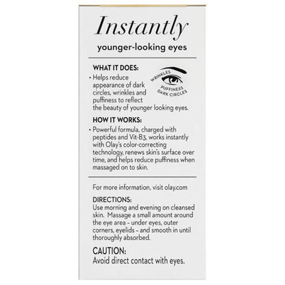 Olay Ultimate Eye Cream Reduces Dark Circles, Wrinkles & Puffiness With Niacinamide & Pentapeptides