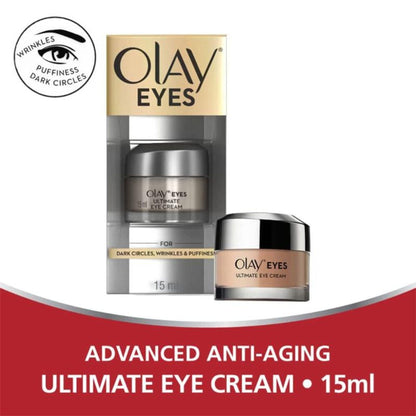 Olay Ultimate Eye Cream Reduces Dark Circles, Wrinkles & Puffiness With Niacinamide & Pentapeptides