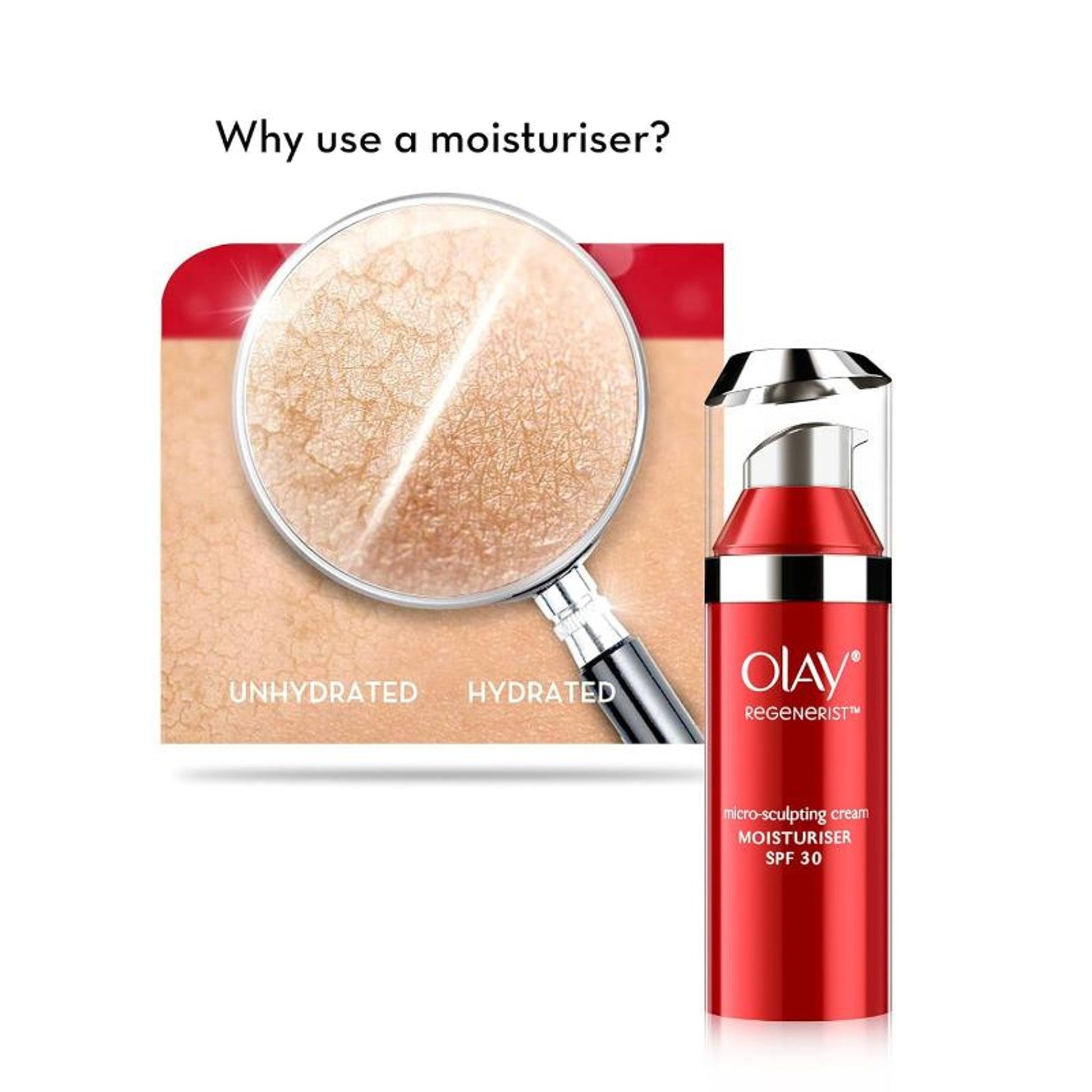 Olay Regenerist Micro Sculpting Cream Moisturizer With SPF 30 With Hyaluronic Acid & Niacinamide