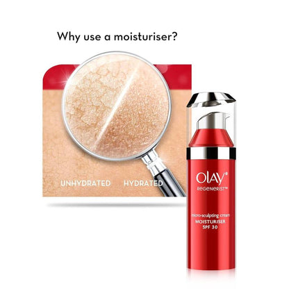 Olay Regenerist Micro Sculpting Cream Moisturizer With SPF 30 With Hyaluronic Acid & Niacinamide