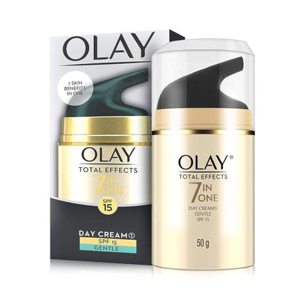 Olay Total Effects Day Cream,Gentle With SPF 15 For Sensitive Skin, Fights 7 Signs of Ageing
