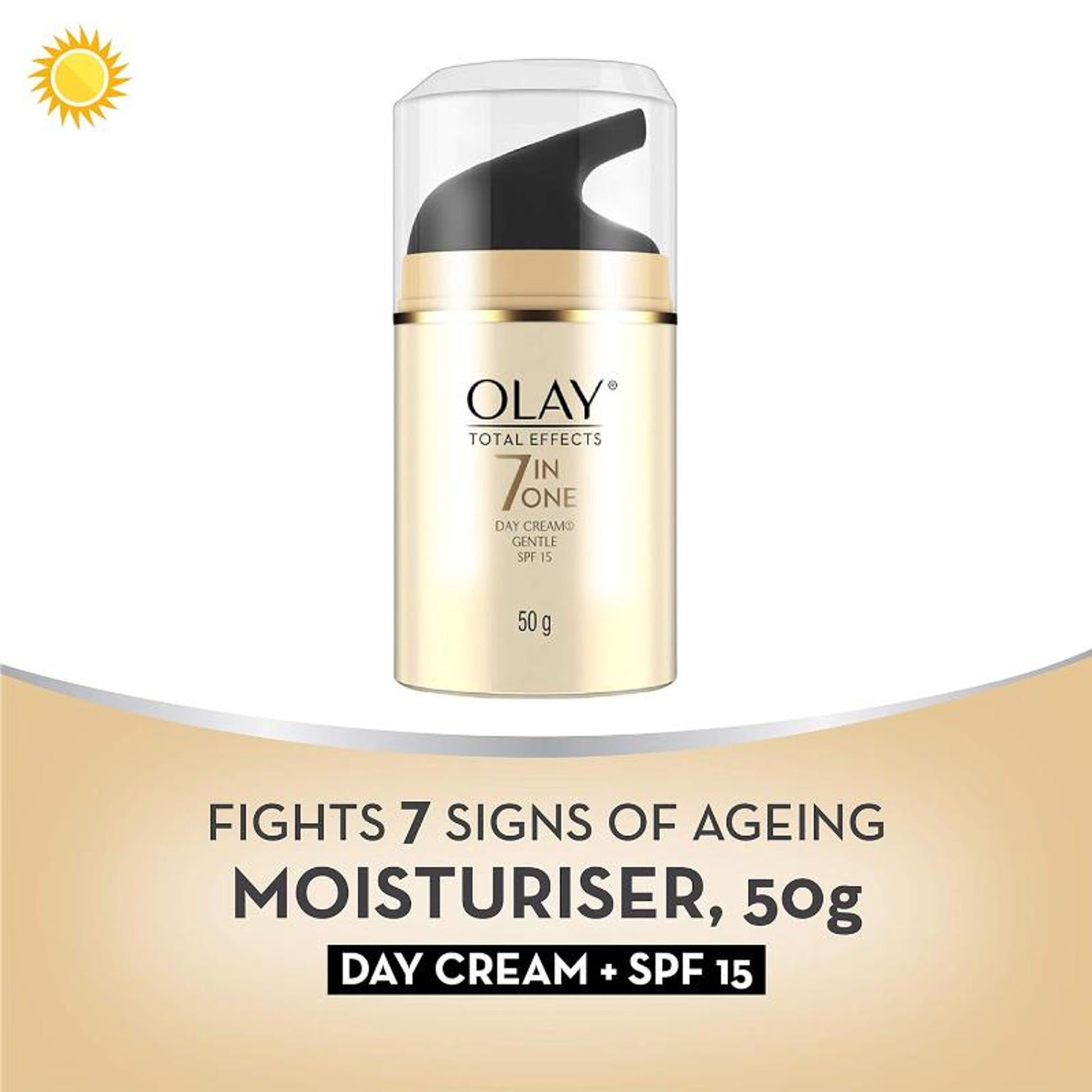 Olay Total Effects Day Cream,Gentle With SPF 15 For Sensitive Skin, Fights 7 Signs of Ageing