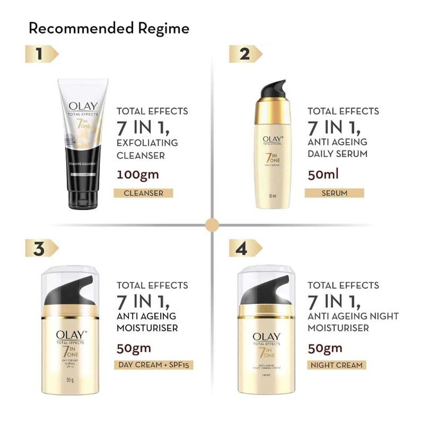 Olay Total Effects Day Cream,Gentle With SPF 15 For Sensitive Skin, Fights 7 Signs of Ageing