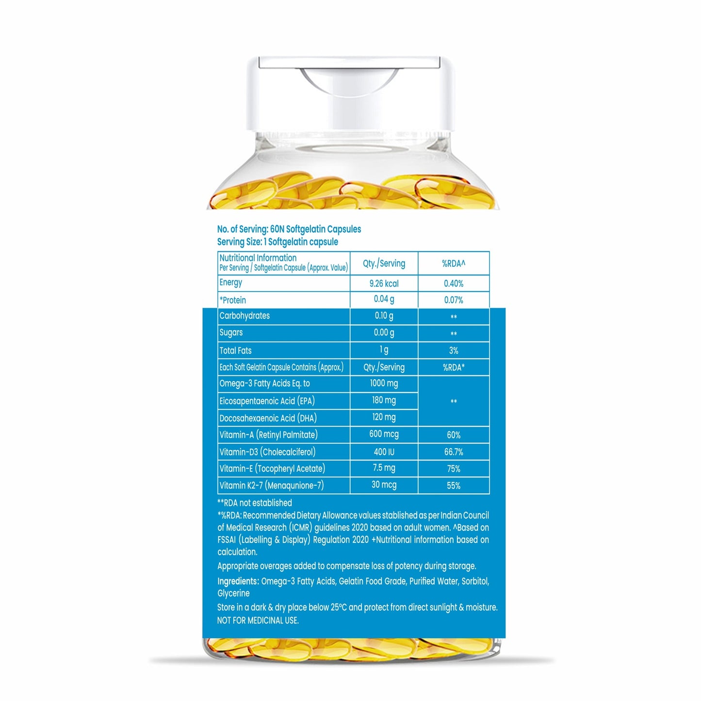 Dr. Morepen Omega 3 Deep Sea Fish Oil Softgels