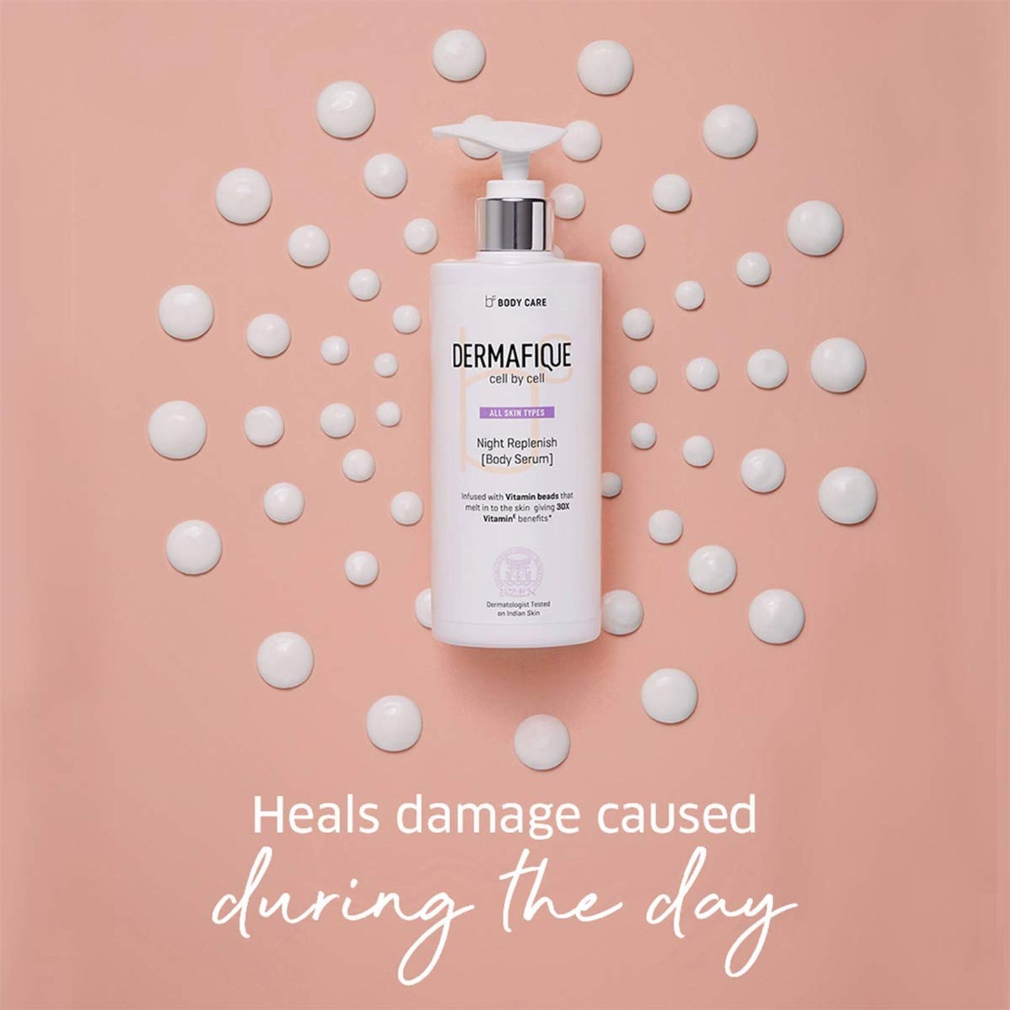 Dermafique Night Replenish Body Lotion, Light & Non-sticky, 30x Vit E, Antioxidants