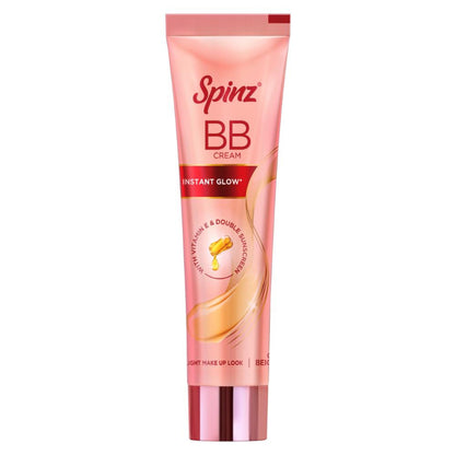 Spinz BB Cream 01 Beige, Instant Glow, Light Make Up Look, Vitamin E & Double Sunscreen