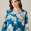 Dhiyona IE Floral Printed Square Neck Tunic With Trousers