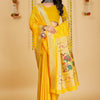 Dhiyona GR Women's Mastani Haldi Yellow Zari Paithani Silk Saree