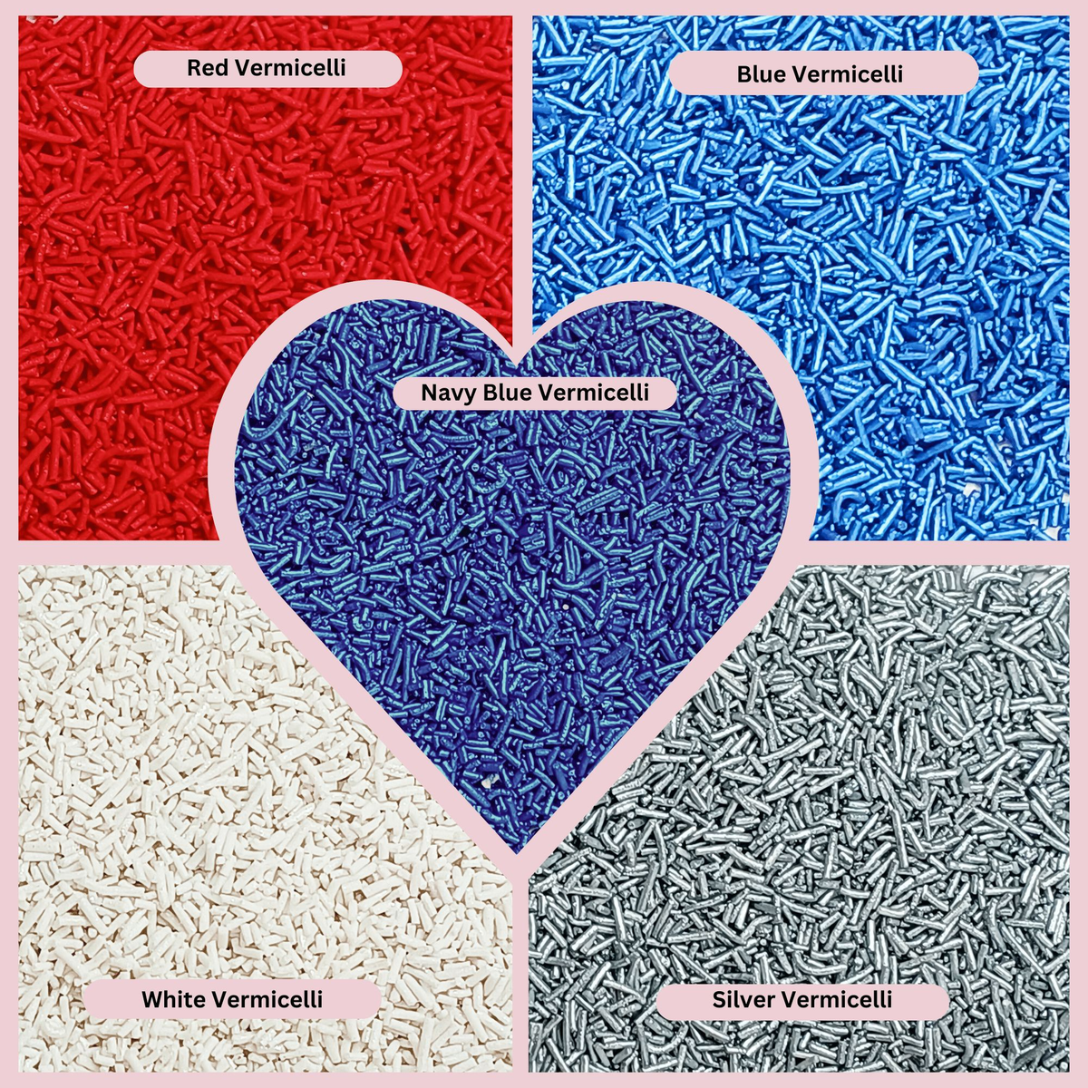 Confect Mix Red, White, Blue & Silver Jimmies | Justice League Patriotic Sprinkles
