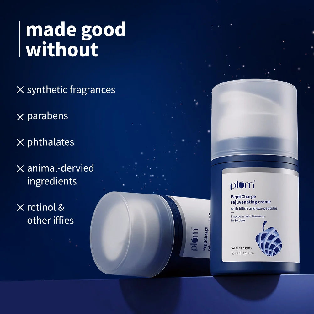 Plum Goodness PeptiCharge Rejuvenating Night Cr?me with Multi-Peptides, Exosomes & Bifida Ferment