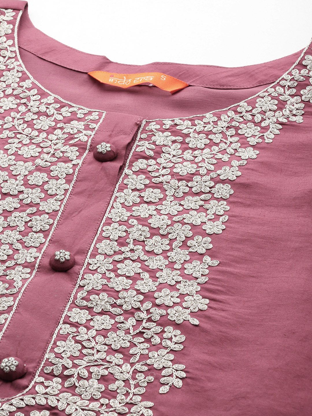 Dhiyona IE Women Floral Yoke Design Regular Kurta with Trousers & Dupatta