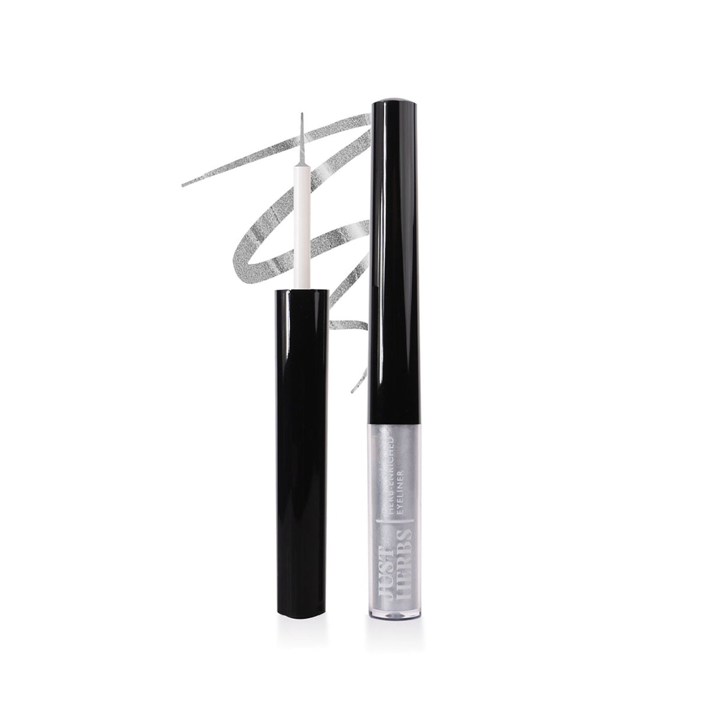 Just Herbs Waterproof & Smudge Proof Eyeliner - Platinum Silver