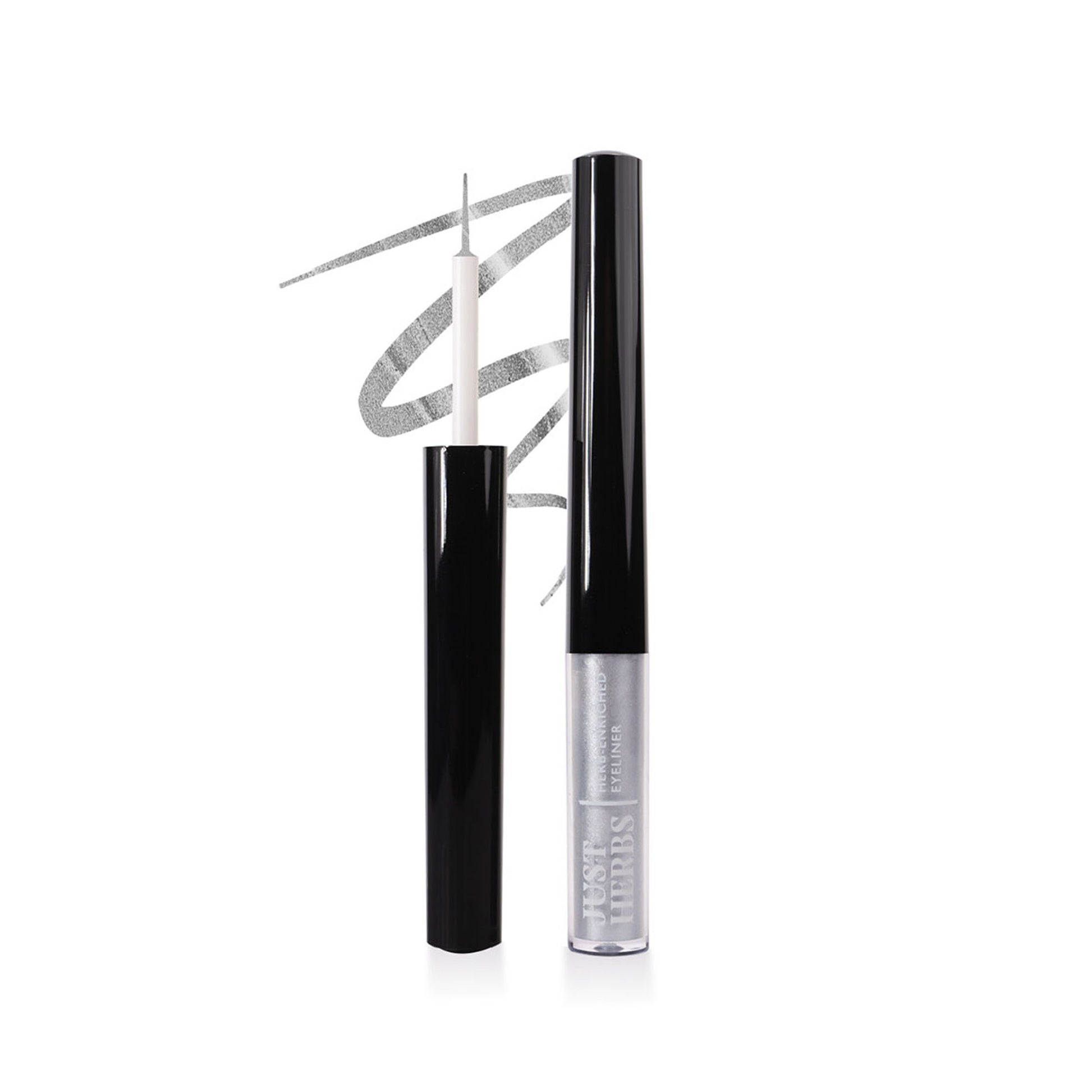 Just Herbs Waterproof & Smudge Proof Eyeliner - Platinum Silver
