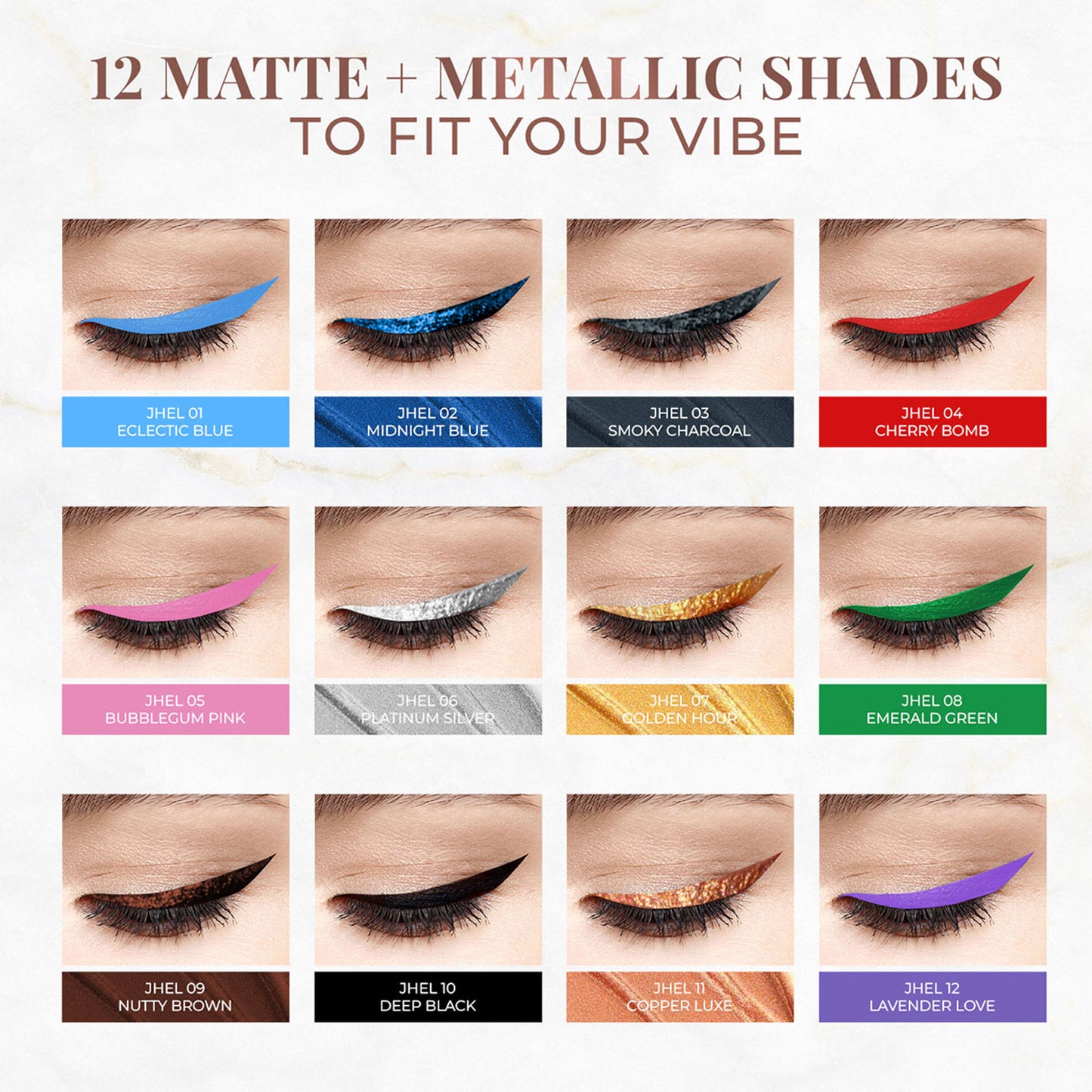 Just Herbs Waterproof & Smudge Proof Eyeliner - Platinum Silver