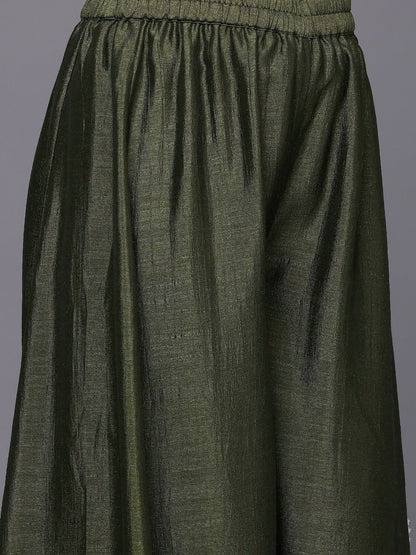 Dhiyona VA Women's Yoke Design Sequinned Kurta with Trousers & Dupatta