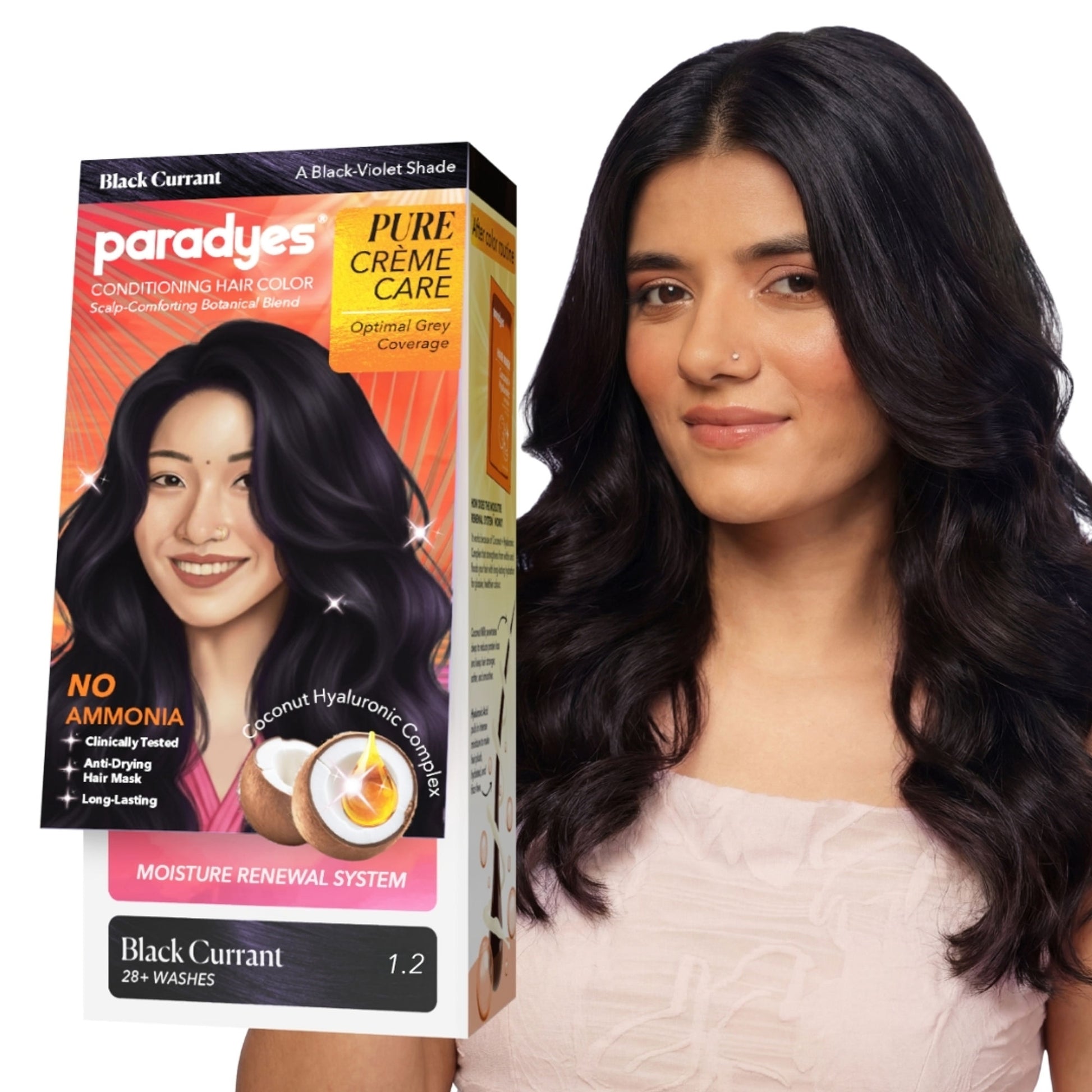 Paradyes Pure Creme Care No Ammonia Hair Color - Black Currant 3.16