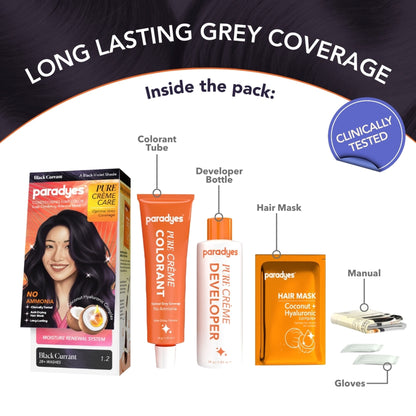 Paradyes Pure Creme Care No Ammonia Hair Color - Black Currant 3.16