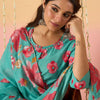 Dhiyona IE Floral Printed Pure Cotton Anarkali Kurta With Trousers & Dupatta