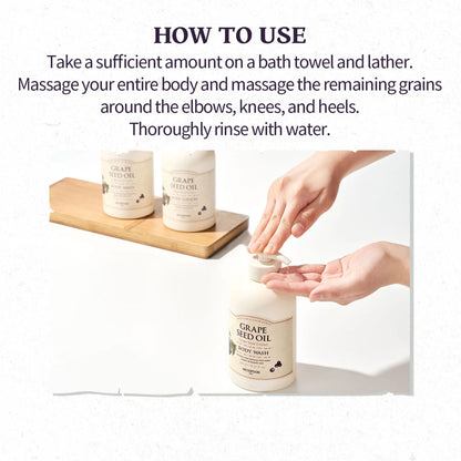 Skinfood Grape Seed Oil Body Wash - Nourishing, Antioxidant-Rich, Revitalizing
