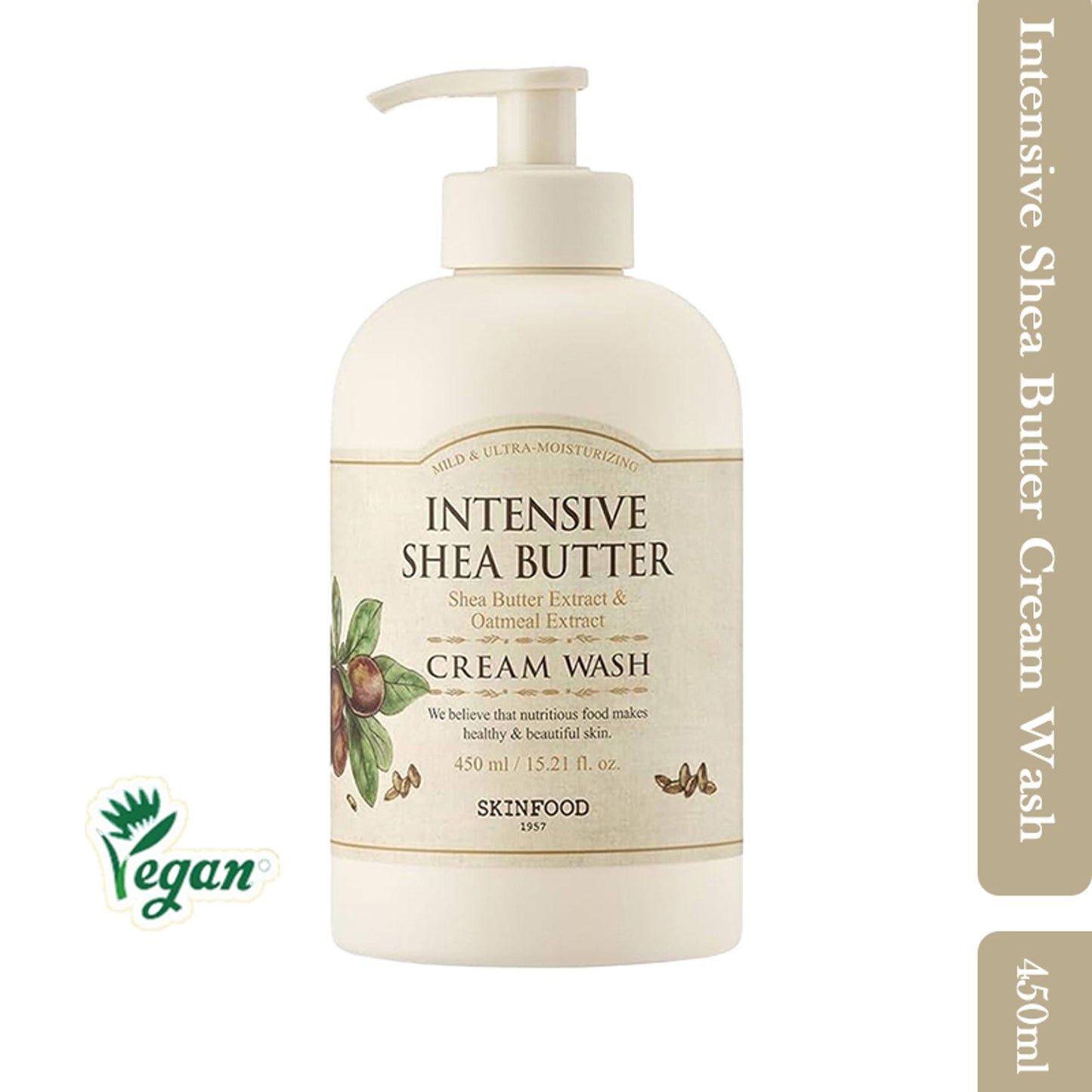 Skinfood Intensive Shea Butter Cream Wash - Nourishing, Moisturizing, Skin Softening