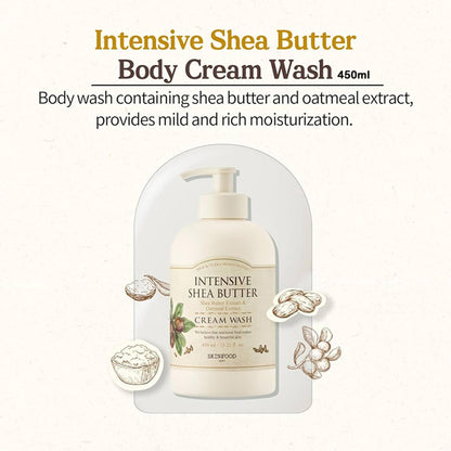 Skinfood Intensive Shea Butter Cream Wash - Nourishing, Moisturizing, Skin Softening