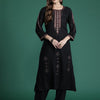 Indyancart IE Indo era Embroidered Straight Tunic & Trousers Co-Ord Set