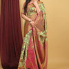 Dhiyona GR Women's Pista Green Kalamkari Silk Saree
