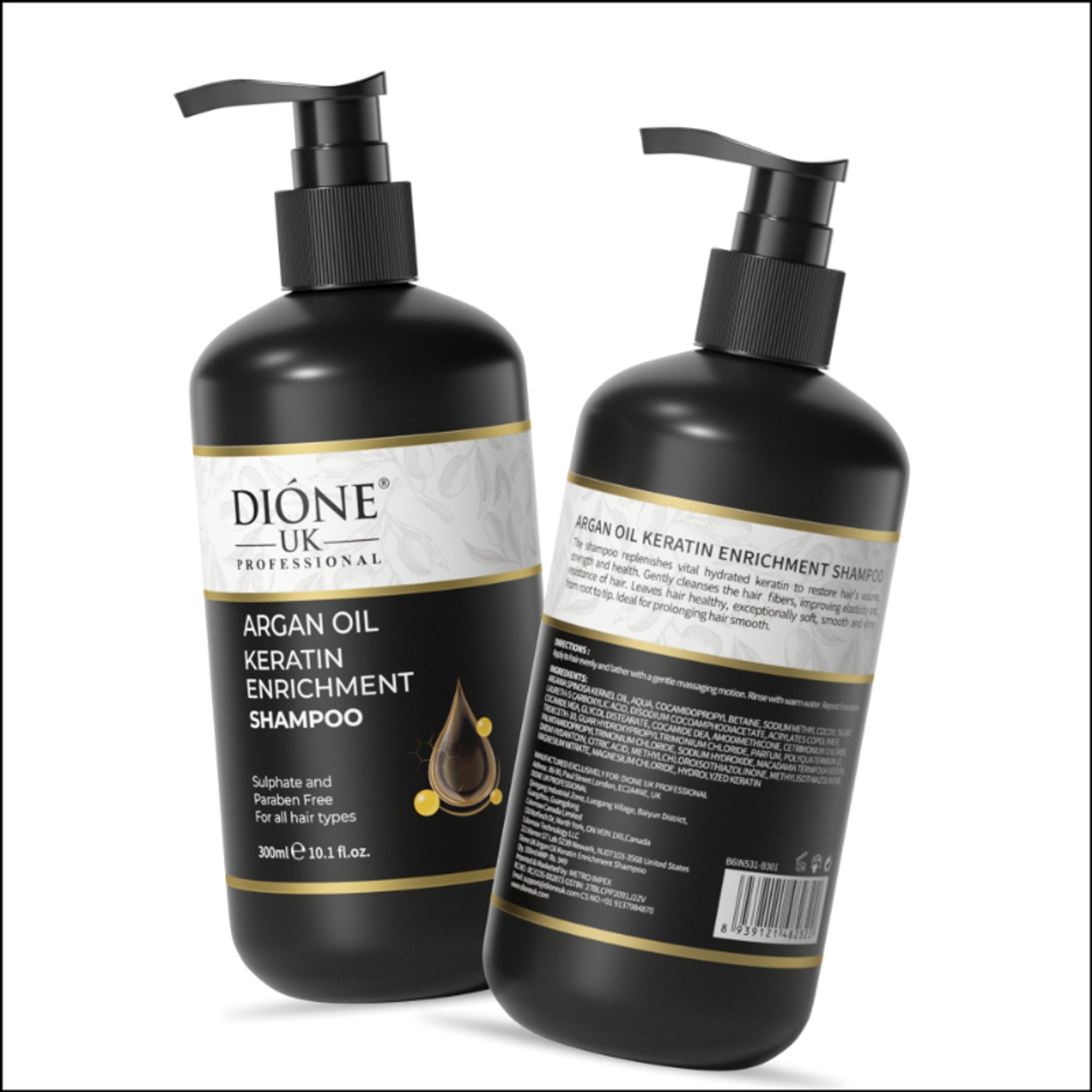 Dione UK Professional Keratin Enrichment Hair Shampoo