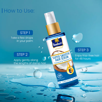 Parachute Advansed Super Smooth Hair Serum, Coconut & Vitamin E, 2X Smooth Hair