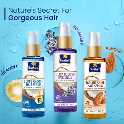 Parachute Advansed Super Smooth Hair Serum, Coconut & Vitamin E, 2X Smooth Hair