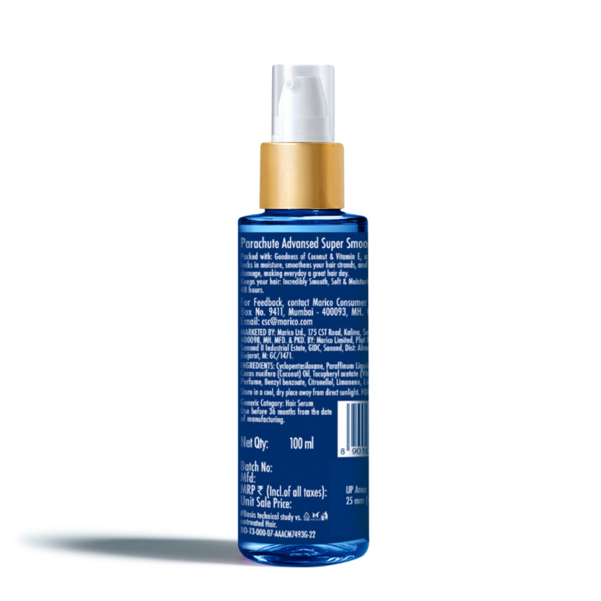Parachute Advansed Super Smooth Hair Serum, Coconut & Vitamin E, 2X Smooth Hair