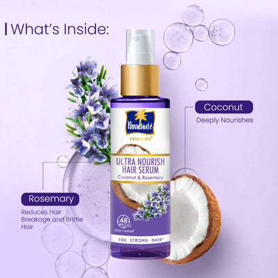 Parachute Advansed Ultra Nourish Hair Serum, Coconut & Rosemary, 10X Strong Hair