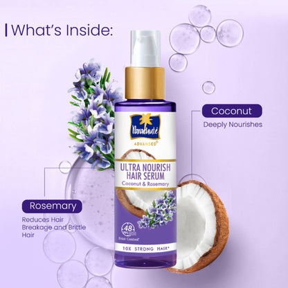 Parachute Advansed Ultra Nourish Hair Serum, Coconut & Rosemary, 10X Strong Hair