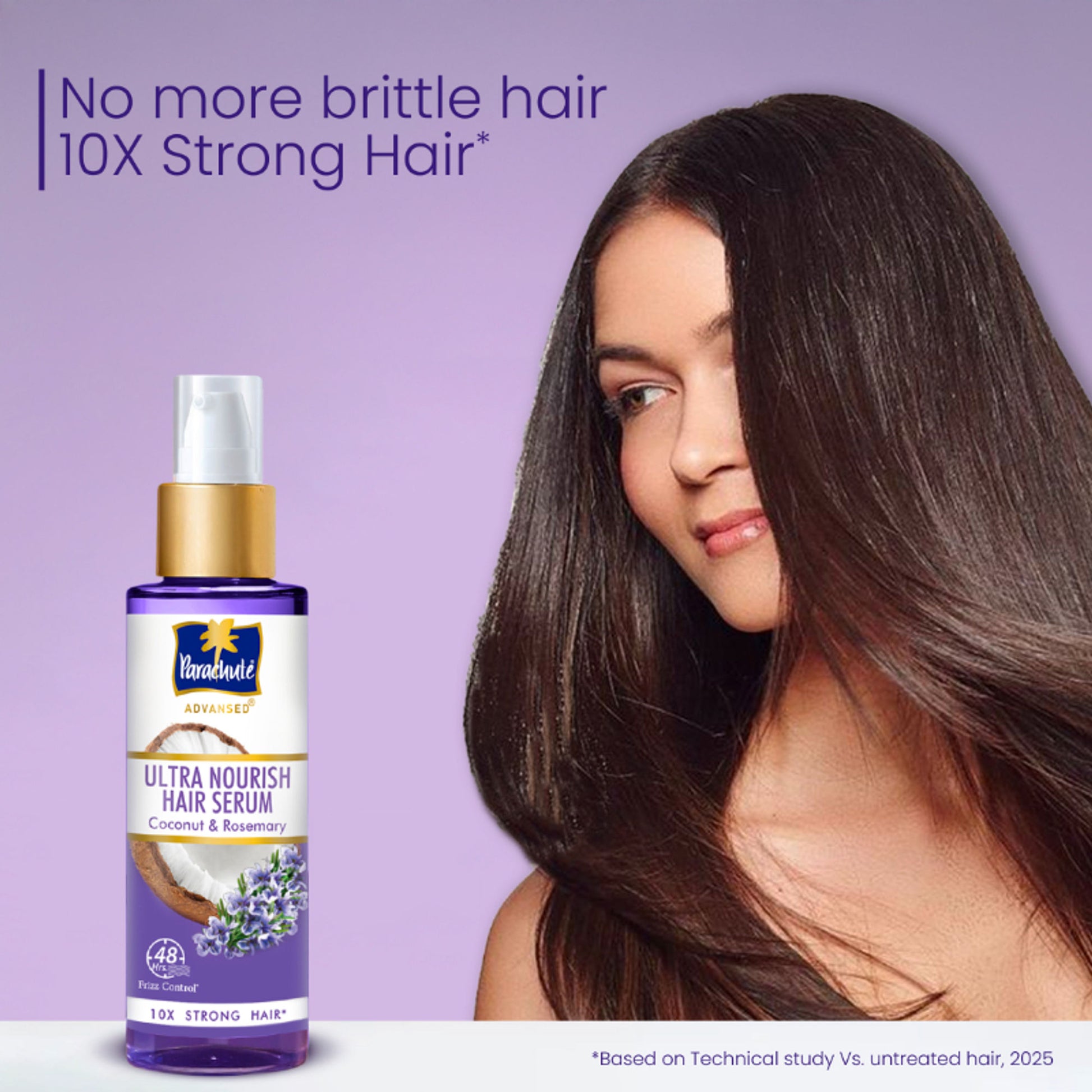 Parachute Advansed Ultra Nourish Hair Serum, Coconut & Rosemary, 10X Strong Hair