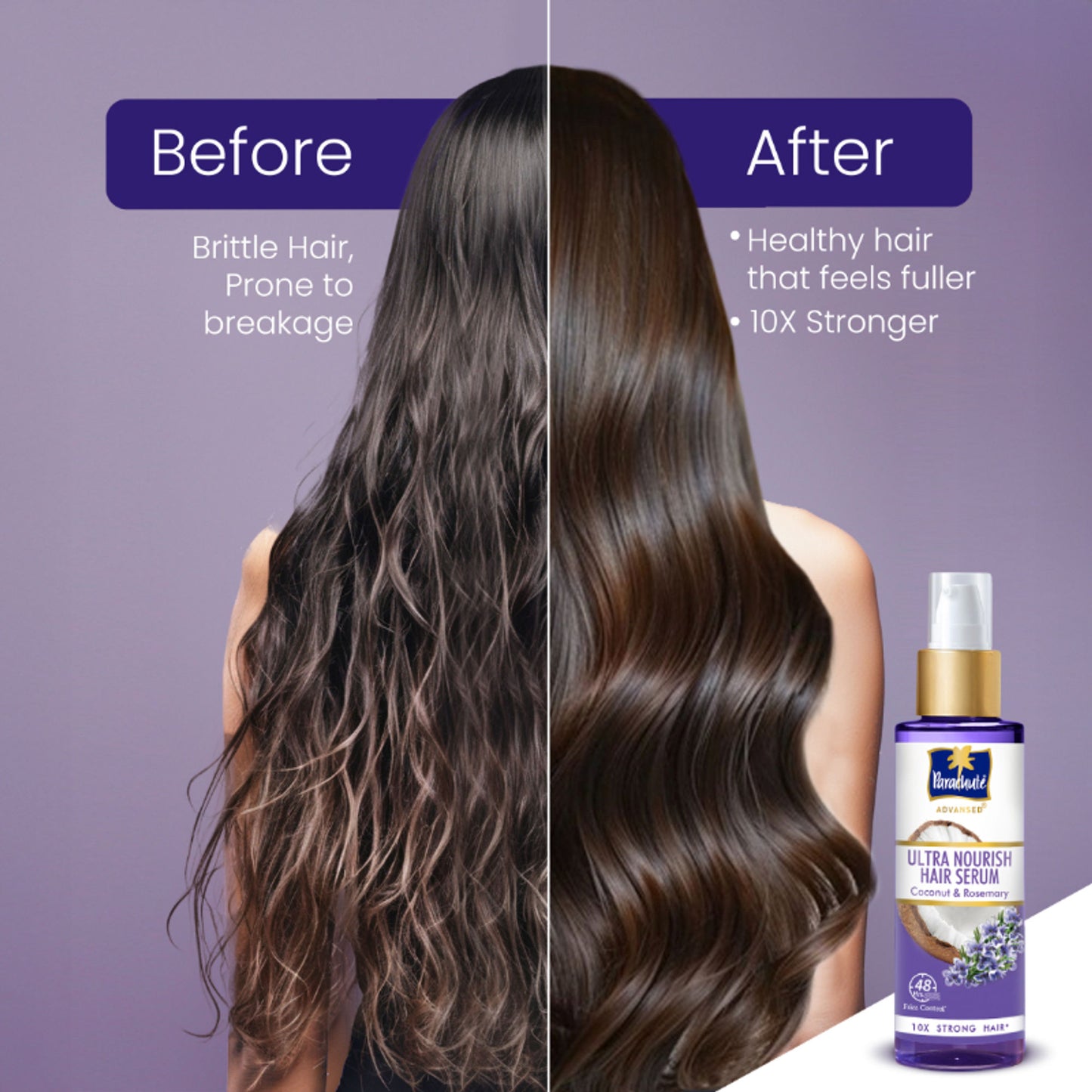 Parachute Advansed Ultra Nourish Hair Serum, Coconut & Rosemary, 10X Strong Hair