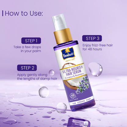 Parachute Advansed Ultra Nourish Hair Serum, Coconut & Rosemary, 10X Strong Hair