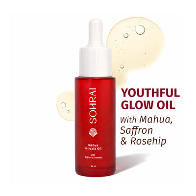 SOHRAI Mahua Miracle Oil | Natural Face Oil for Glowing, Youthful Skin – Lightweight & Non-Sticky