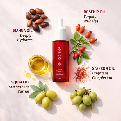 SOHRAI Mahua Miracle Oil | Natural Face Oil for Glowing, Youthful Skin – Lightweight & Non-Sticky