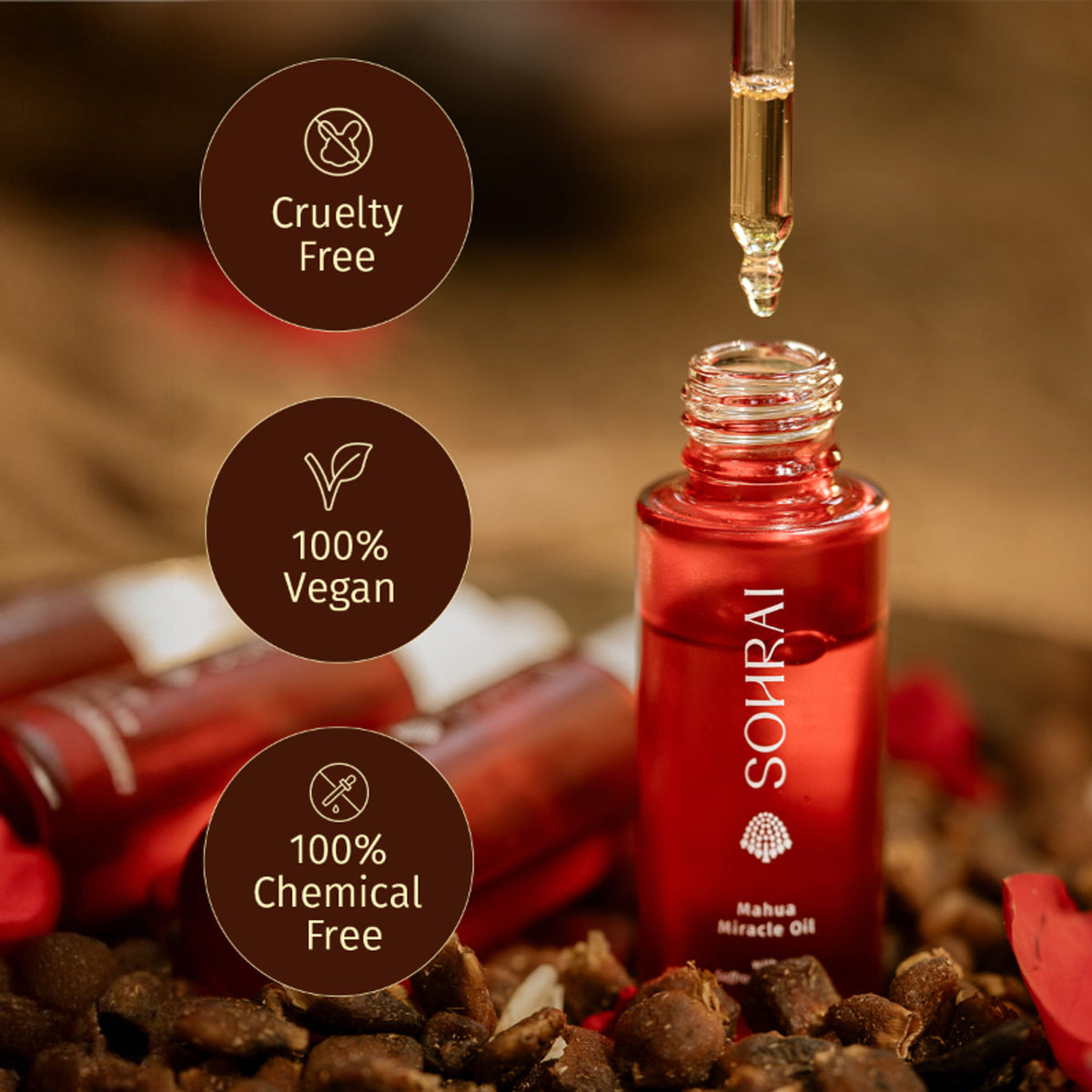 SOHRAI Mahua Miracle Oil | Natural Face Oil for Glowing, Youthful Skin – Lightweight & Non-Sticky