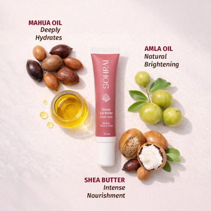 SOHRAI Glossy Lip Butter - Dusky Rose