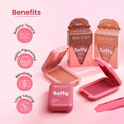 Swiss Beauty Softy Blush - Strawberry