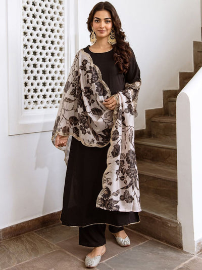 Indyancart IE Women Regular Kurta with Trousers & With Dupatta