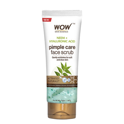 WOW Skin Science Neem & Hyaluronic Acid Pimple Care Face Scrub