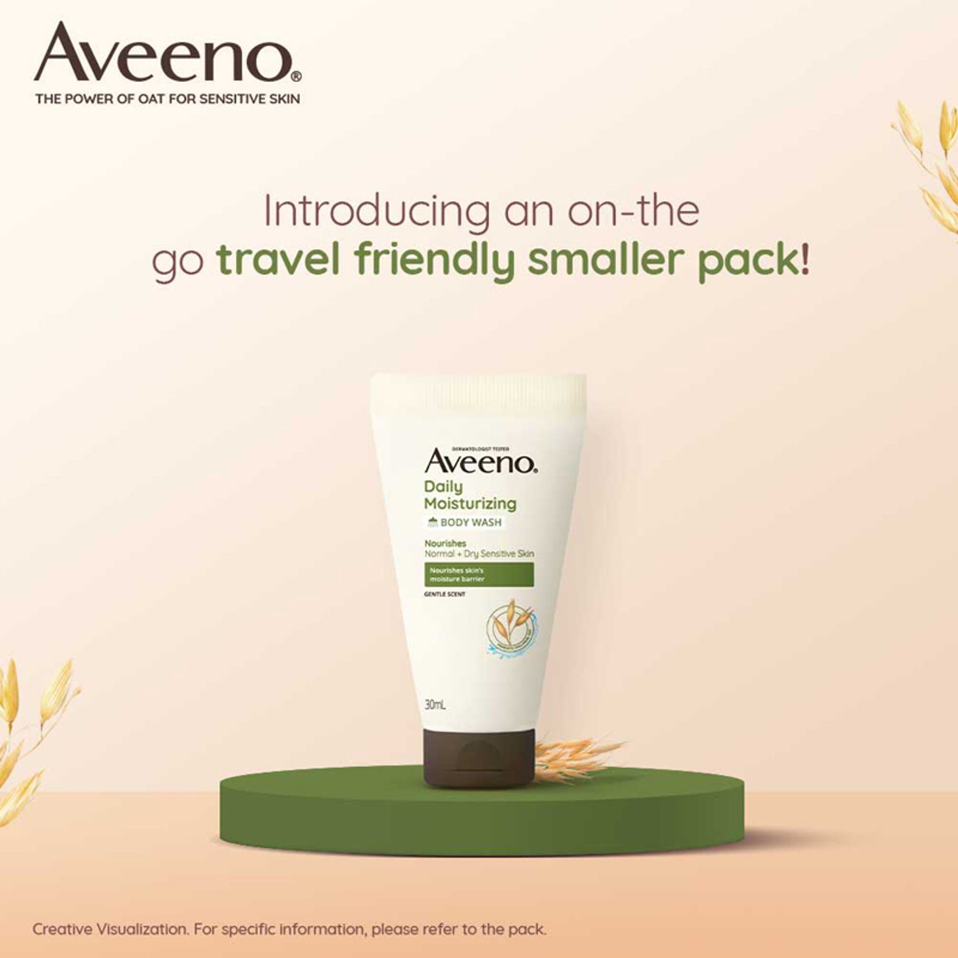 Aveeno Daily Moisturising Body Wash - Prebiotic Oat Cleanse, Moisturize Normal, Dry & Sensitive Skin