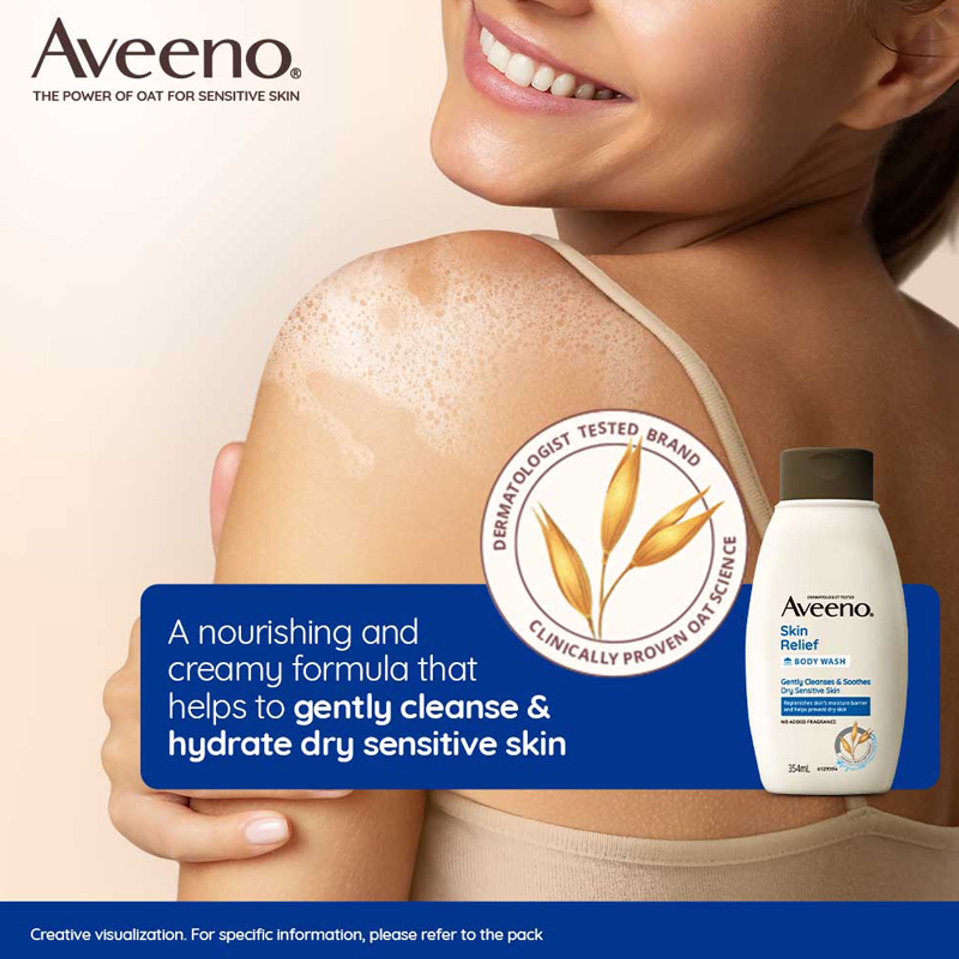 Aveeno Skin Relief Body Wash - Prebiotic Oat to Cleanse & Moisturize Dry, Itchy & Sensitive Skin