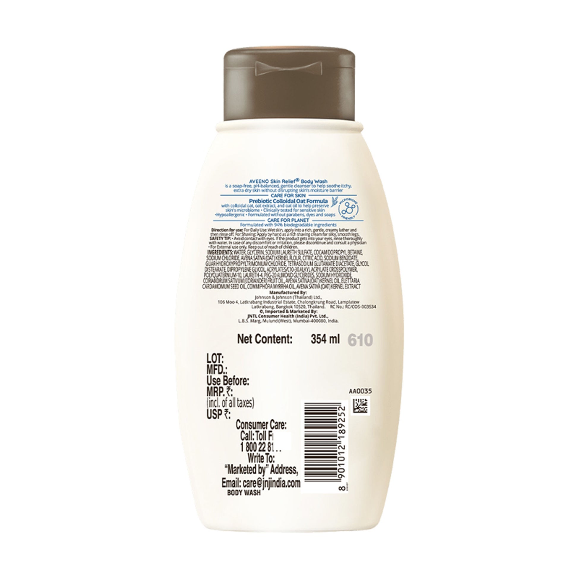 Aveeno Skin Relief Body Wash - Prebiotic Oat to Cleanse & Moisturize Dry, Itchy & Sensitive Skin