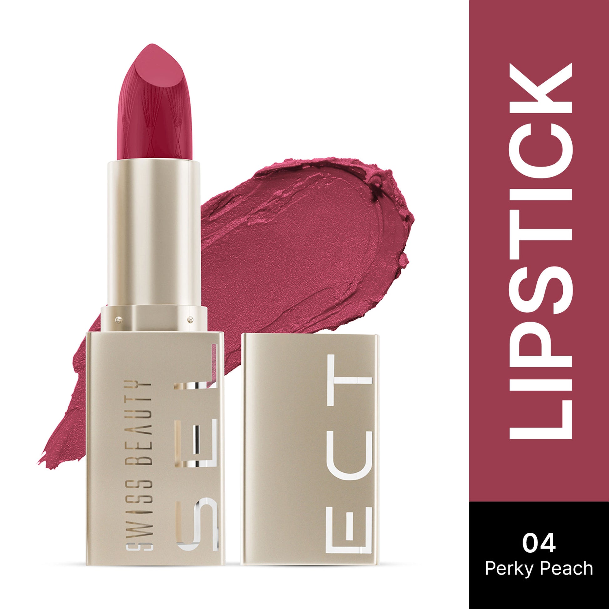 Swiss Beauty Select Creme Touch Hydrating Lipstick - 4 Perky Peach